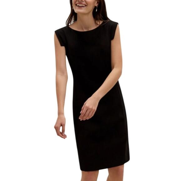 MM. Lafleur L Sarah Black Lightweight Crepe Cap Sleeve Dress Classic - Picture 9 of 9
